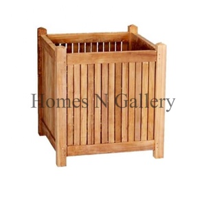 Macetas de madera para exteriores de gran tamaño más vendidas, macetas hechas a mano, diseño minimalista, acabado de madera Natural de alto estándar, directo de la India - Product Image 2