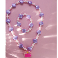 Ensemble de bijoux pour enfants, collier et bracelet avec pendentifs licorne, arc-en-ciel, étoile, couronne, accessoires de déguisement pour petites filles, vente en gros