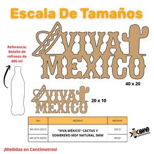 Figurine patriotique en MDF pour la décoration avec la légende « VIVA MEXIQUE » - Product Image 5