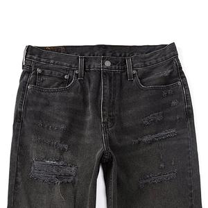 กางเกงยีนส์ลำลองผู้ชาย สไตล์สปอร์ต ผ้าถัก ยืดหยุ่น เป็นมิตรกับสิ่งแวดล้อม แห้งเร็ว ระบายอากาศดี เอวกลาง ทรงตรง คุณภาพสูง ผ้าฝ้าย 100% สำหรับฤดูใบไม้ผลิและฤดูร้อน - Product Image 6