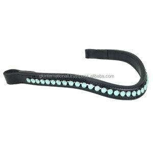 Equipo de Carreras de Caballos Banda de cejas de brida de cuero genuino de alta calidad para caballo en muchos colores y tamaños personalizados a bajo precio - Product Image 4