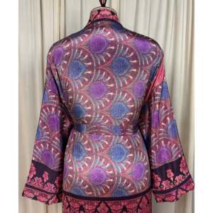 Recycled Silk Sari Women's Boho Chic Vintage <b>Beach</b> Cover Dress <b>Robe</b> for Resort Wear Gypsy House Kimono for Lounge Swimsuit Up's - Product Image 4