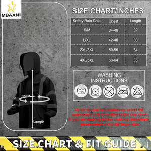 Chaqueta y Pantalones Impermeables de Seguridad Reflectantes de Alta Visibilidad para Hombre y Mujer con Forro Interior de Malla y Bolsillo - Product Image 6