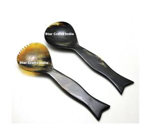 Meilleur prix, best-seller : Ensemble de cuillères à salade en corne, style américain, passe au lave-vaisselle - Product Image 4