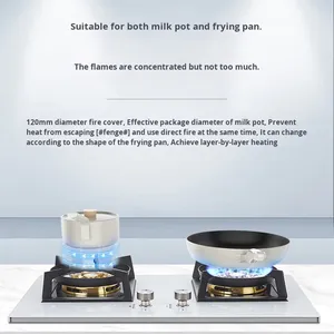 Table de cuisson à gaz encastrable en acier inoxydable avec allumage électronique, protection anti-extinction de flamme, classe de chaleur élevée, écoénergétique disponible - Product Image 4