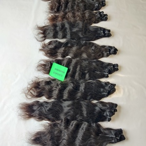 100% pas cher indien vierge Remy cuticule aligné en gros tissage noir ondulé naturel faisceaux Temple Extensions de cheveux humains - Product Image 5
