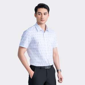 Aristino เสื้อพิมพ์ลายไม้ไผ่สำหรับผู้ชาย, เสื้อทรงพอดีตัวแขนสั้นต่อต้านริ้วรอยเป็นมิตรกับสิ่งแวดล้อม - Product Image 4