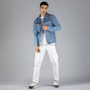 Nardon Apparel Hombres Casual Retro Faded Washed Denim Windbreaker Botón Decoración Baggy Reversible Transpirable Triple Botonadura para - Product Image 4
