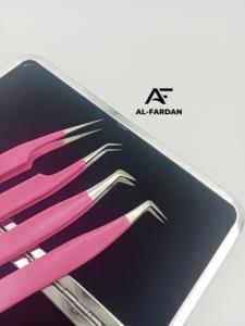 แหนบขนตาญี่ปุ่นแบบเส้นใยสูงสำหรับมืออาชีพแหนบขนตาสีขาวสีชมพูออมเบร - Product Image 6