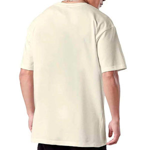 2025 gros logo personnalisé impression plaine teint lavé poids lourd coton humidité respirant ajusté lâche hommes t-shirts - Product Image 2