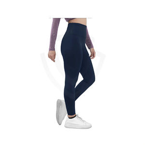 Ropa Deportiva de Gimnasio para Mujer de Alta Calidad, Leggings de Yoga Personalizados sin Costuras, Cintura Elástica, Transpirables, con Patrón Sólido para Deportes - Product Image 1