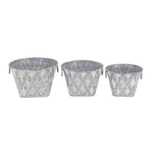 Lot de 3 pots de fleurs et jardinières en métal au design luxueux pour décoration de fenêtre au prix de gros - Product Image 1