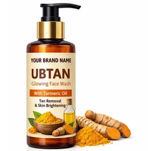Nettoyant Visage Éclaircissant Ubtan en Gros avec Huile de Curcuma pour Éliminer les Taches, Nettoyant Facial Nettoyant en Profondeur pour Vente en Gros (Marque Privée OEM) - Product Image 1