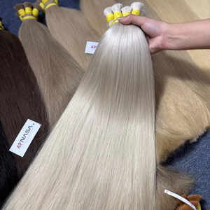Articles populaires en vrac, blond # Extensions de cheveux humains bruts vietnamiens PLA02 Tone, prix de gros, usine, 60 cm, super double trame - Product Image 1