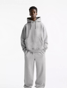 Sweat à capuche épais en molleton de coton lourd, uni, imprimé à l'écran, confortable, logo personnalisé, pour homme, tendance - Product Image 2