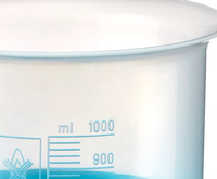 100ml 500ml 1000ml PP Tasse à mesurer Bécher Tasses Bécher en plastique avec germe