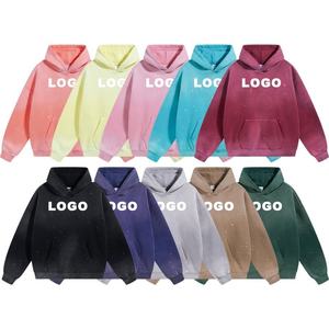 Sun Faded Hoodies Tissu personnalisé et Logo Sweats à capuche pour femmes Respirant avec des sweats à capuche légers de style urbain au Pakistan avec quantité minimale de commande BAS. - Product Image 6