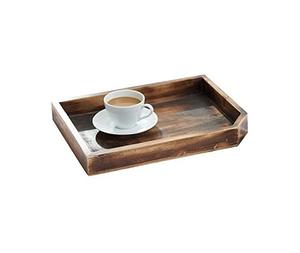 Ensemble de plateaux alimentaires en fer et en bois au design classique de 2 plateaux de service à thé et café de différentes tailles pour les meilleures ventes - Product Image 4