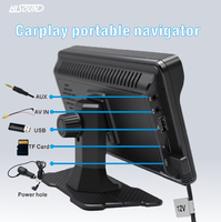 Hisound Portable Smart Degré Rotation 7 pouces Écran Tactile Autoradio Sans Fil CarPlay Écran