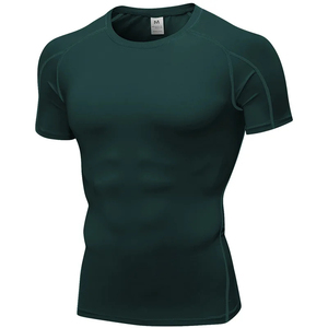 T-shirt de compression athlétique pour homme Saleh Enterprises, manches courtes, polyester et élasthanne de qualité supérieure, séchage rapide, coupe ajustée, fitness - Product Image 2