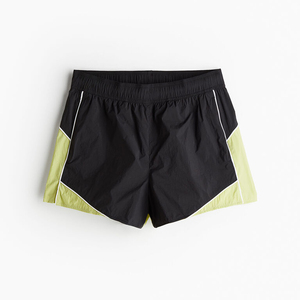 Shorts en jean pour femmes, style tricoté, taille haute élastique, décontractés, extensibles, avec ourlet brut, pour l'été, personnalisables avec logo - Product Image 1