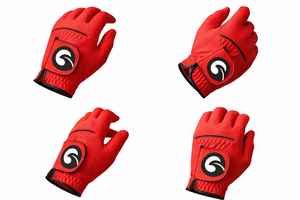 Gant de golf pour homme, main gauche, cuir PU rouge, respirant, antidérapant, ajustement confortable, gant de sport extérieur durable - Product Image 6