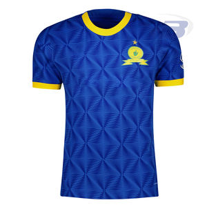 Maillot de football Mamelodi Sundowns imprimé bleu, maillot de football premium respirant, séchage rapide, léger, nom d'équipe personnalisé, 100% - Product Image 1