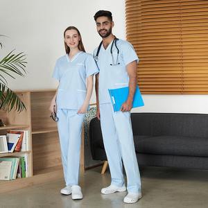 ชุดยูนิฟอร์มสำหรับร้านเสริมสวย โลโก้สั่งทำ ชุดสครับสำหรับผู้หญิง ชุดสครับสำหรับแพทย์ชาย ชุดสครับทางการแพทย์เนื้อผ้านุ่ม ชุดยูนิฟอร์มพยาบาล ชุดยูนิฟอร์มโรงพยาบาล ชุดสครับแบบจ็อกเกอร์ - Product Image 2