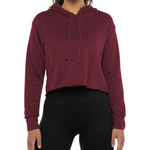 Wholesale Manufacturers Custom Logo Adjustable Lightweight Plain Blank Fleece Women Cropped <b>Zip</b> <b>Up</b> <b>Hoodie</b> For Women's - Product Image 2