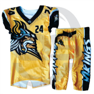 Maillot de football américain par sublimation uniforme respirant de grande taille à manches courtes Logo personnalisé vente en gros taille adulte couleur personnalisée - Product Image 1