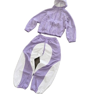 2026 Custom Men's Hooded Drawstring <b>Jogger</b> Set Track Suit <b>Polyester</b> Windbreaker Shorts Two Piece Streetwear Lightweight Summer - Product Image 5