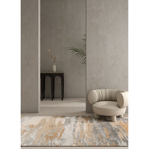 Alfombra Entropy Ivory de Lana y Seda de Bambú Anudada a Mano, 10 mm de Grosor, Rectangular, para Pasillo y Hogar, con Patrón Abstracto para Uso Doméstico - Product Image 5