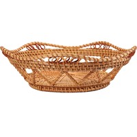 Plateaux de service en rotin et bois faits à la main en forme de fleur 25x25x8cm – Meilleures ventes pour la décoration de la maison, des restaurants, des bars, des hôtels et des mariages