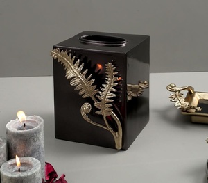 Porte-serviettes Floral Savvy Porte-serviettes décoratif Porte-serviettes de table moderne Porte-mouchoirs Home Office Accessoires de table à manger - Product Image 4