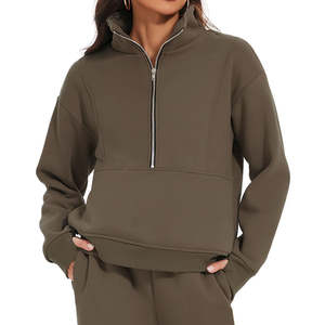 Nouveau design de survêtements d'hiver en coton polaire personnalisés coupe ajustée survêtement respirant avec impression de logo personnalisé pour femmes - Product Image 1