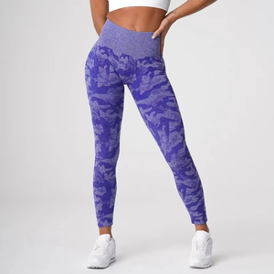 Leggings imprimés de fitness personnalisés en gros pour femmes Leggings teintés pour femmes Yoga Spandex Polyester Gym Wear - Product Image 2