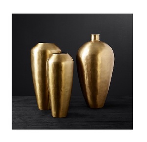 Diseño moderno de lujo hecho a mano aluminio fundido tamaño personalizado Mesa piso florero hogar sala de estar decoración plata antigua - Product Image 3