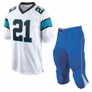 ชุดยูนิฟอร์มอเมริกันฟุตบอลสำหรับเยาวชน คุณภาพสูง ราคาขายส่ง ปักหมายเลขและโลโก้ตามสั่ง ไซส์ XL เสื้อและกางเกง - Product Image 1