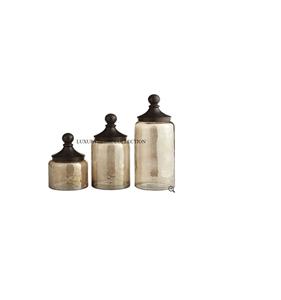 Ensembles de récipients de cuisine en verre et en métal avec une demande énorme en raison de leurs matériaux résistants à la rouille design élégant pour les cuisines modernes. - Product Image 1