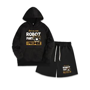 2024 hommes décontracté imprimé sweat à capuche d'été et ensemble court vêtements en gros pour adultes hiver sweat 2 pièces ensemble court - Product Image 1