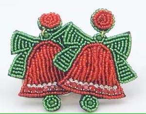 Pendientes de pez con cuentas de colores, diseño de bordado a mano moderno, bordado con cuentas de moda - Product Image 3