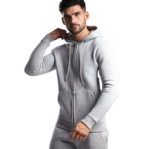 Sweat à capuche zippé pour homme en coton 100% avec design personnalisé, broderie perlée, OEM/ODM - Product Image 1