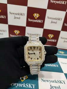 Tous les jours Bling Style Party Wear Moissanite Montre 40MM De Marque Hip Hop Glacé Moissanite Diamant Montre-Bracelet Pour Hommes - Product Image 2