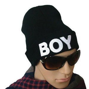 Gorro a rayas con bordado 3D de diseñador personalizado, gorro de calle para hombres y mujeres, gorro de punto sin puños - Product Image 5
