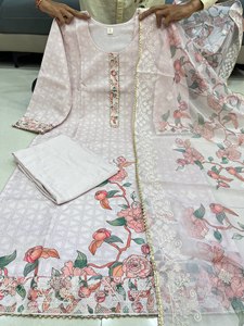 ชุดสาหรี่กะมีซดีไซน์ใหม่ทันสมัยสำหรับผู้หญิง แขนยาว ผ้าจอร์เจตต์สวยงาม สไตล์อินเดีย-ปากีสถาน เหมาะสำหรับงานปาร์ตี้ งานดิวาลี ฤดูร้อน - Product Image 4