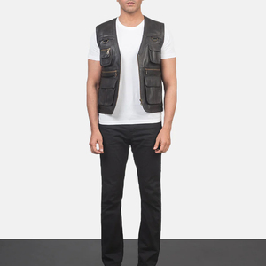 Latest Design New Style Top High Quality Men <b>Motorcycle</b> Leather Vest With Custom Logo <b>Cheap</b> price <b>Motorcycle</b> Leather Vest - Product Image 3