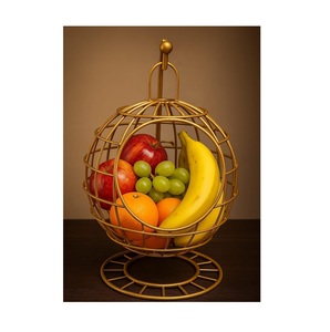 Corbeille à fruits en métal vintage pour la décoration intérieure classique, centre de table de salle à manger et rangement de cuisine décoratif - Product Image 1