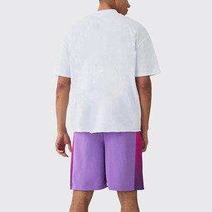 2025 Trending article Conjunto de Camiseta corta de contraste de 2 piezas para hombres Logotipo impreso personalizado ropa de calle hip hop Jogging Suit para hombres - Product Image 4