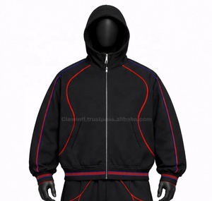 Vente en gros 2026 – Survêtement coupe-vent streetwear léger, réversible, à capuche, uni, personnalisable, grandes tailles, 100 % coton, le plus vendu - Product Image 2