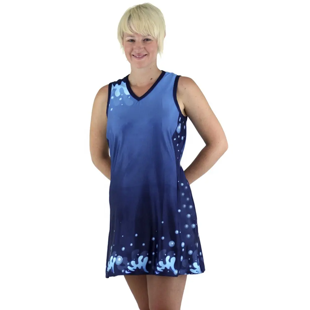 Gaun seragam Netball wanita antilembap, pakaian olahraga seragam Netball cepat kering kualitas Super